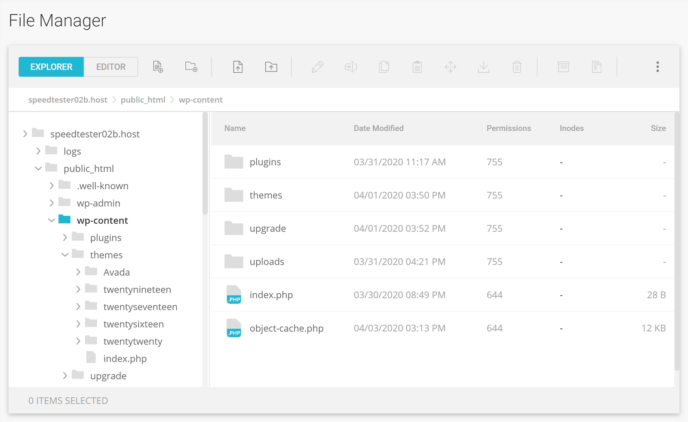 SiteGround File Manager