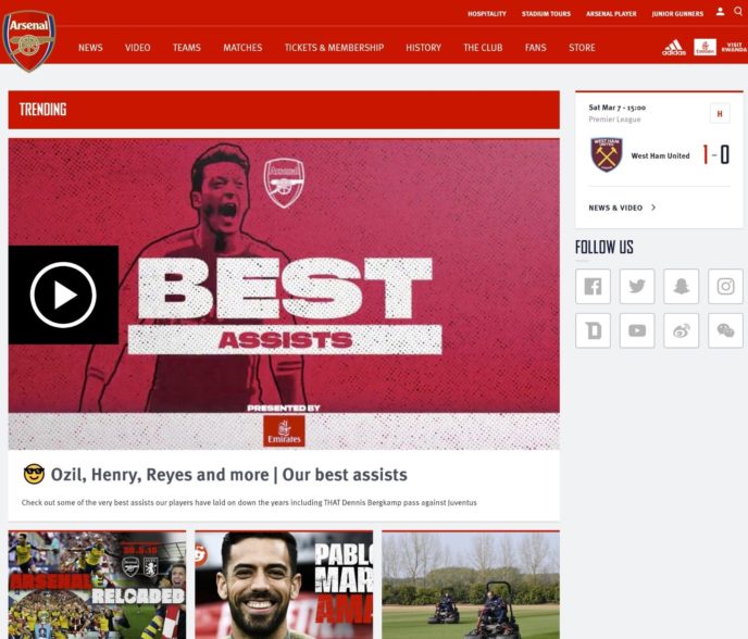 Arsenal FC Website