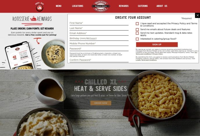 Boston Market website