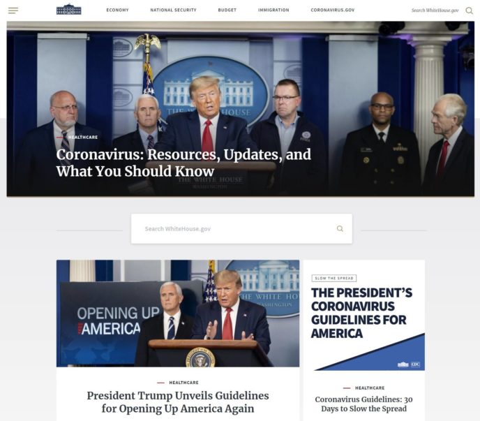 Whitehouse.gov website