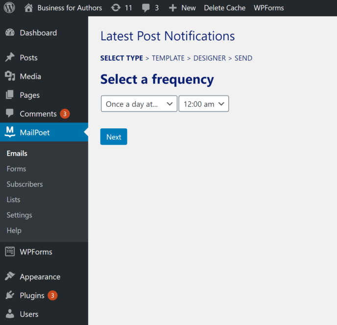 MailPoet Post Notifications Variables