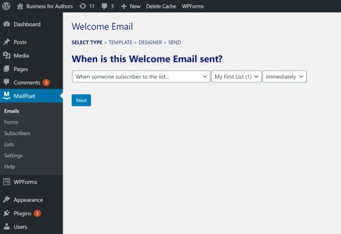 OptinMonster vs MailPoet: MailPoet Welcome Email Parameters