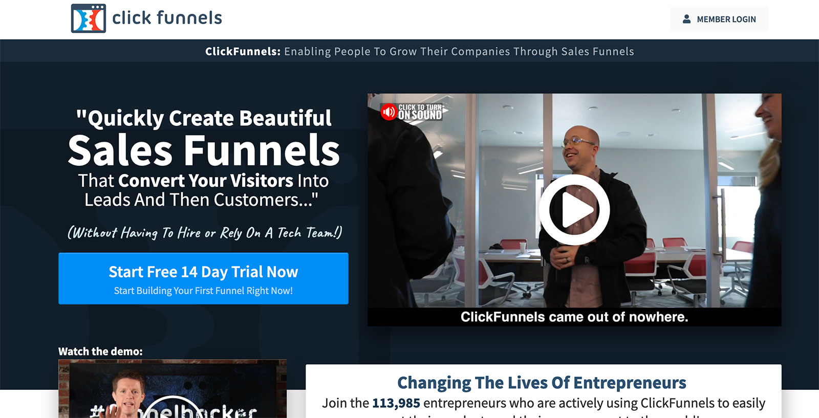 15  Real Life Examples of ClickFunnels (Landing Page Designs) in Action