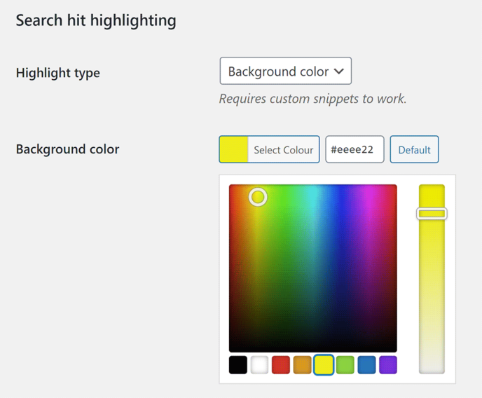 Selecting Background Colour