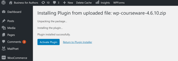 Plugin Activation