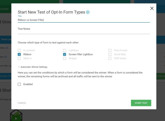 A/B test different form types