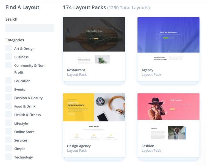 Divi Layout Library
