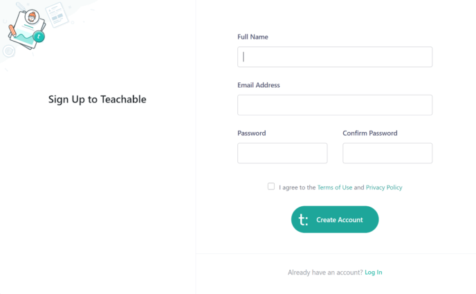 Skillshare vs Teachable: Teachable Sign Up