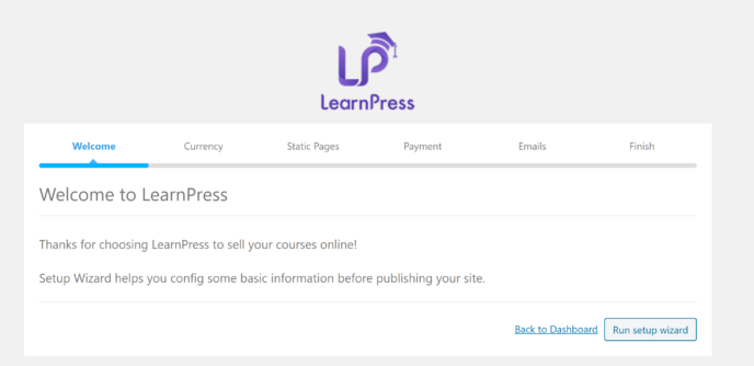 LearnPress Setup Wizard