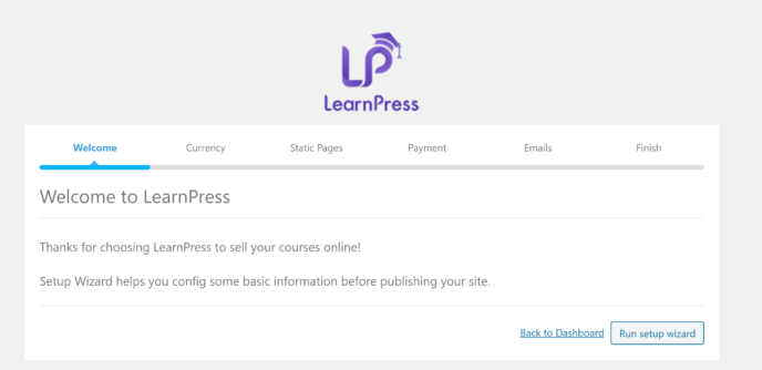 Sistemazione guidata di LearnPress