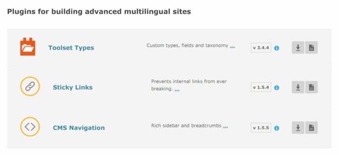 WPML Advanced Plugins