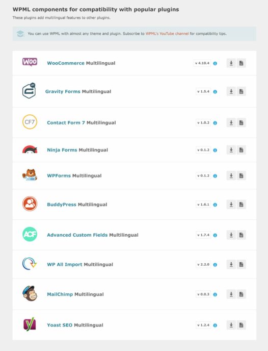 WPML Compatibility Plugins