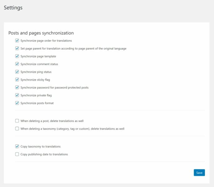 Posts and Pages Synchronization