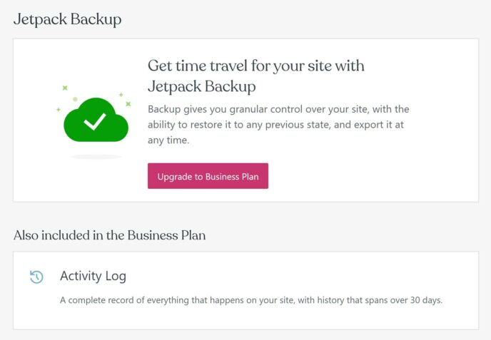 WordPress.com Backups with Jetpack