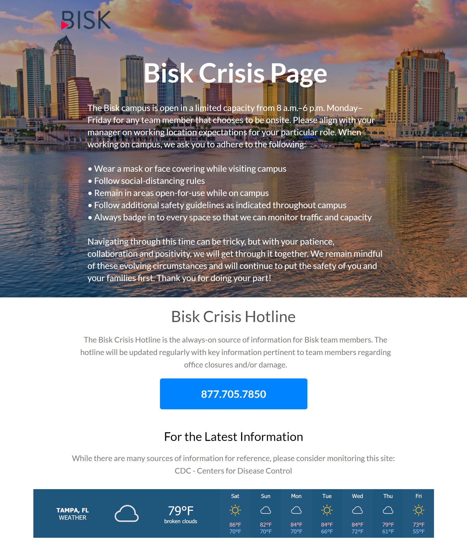 Bisk Crisis Page