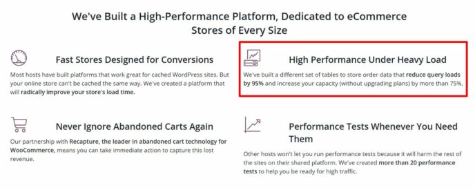 Liquid Web performance solution from the landing page