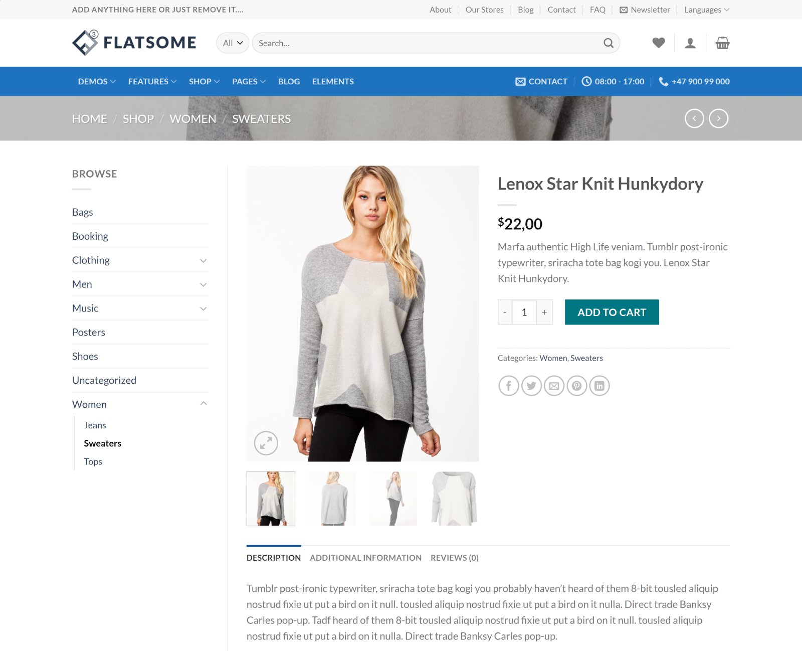 Flatsome Product Page
