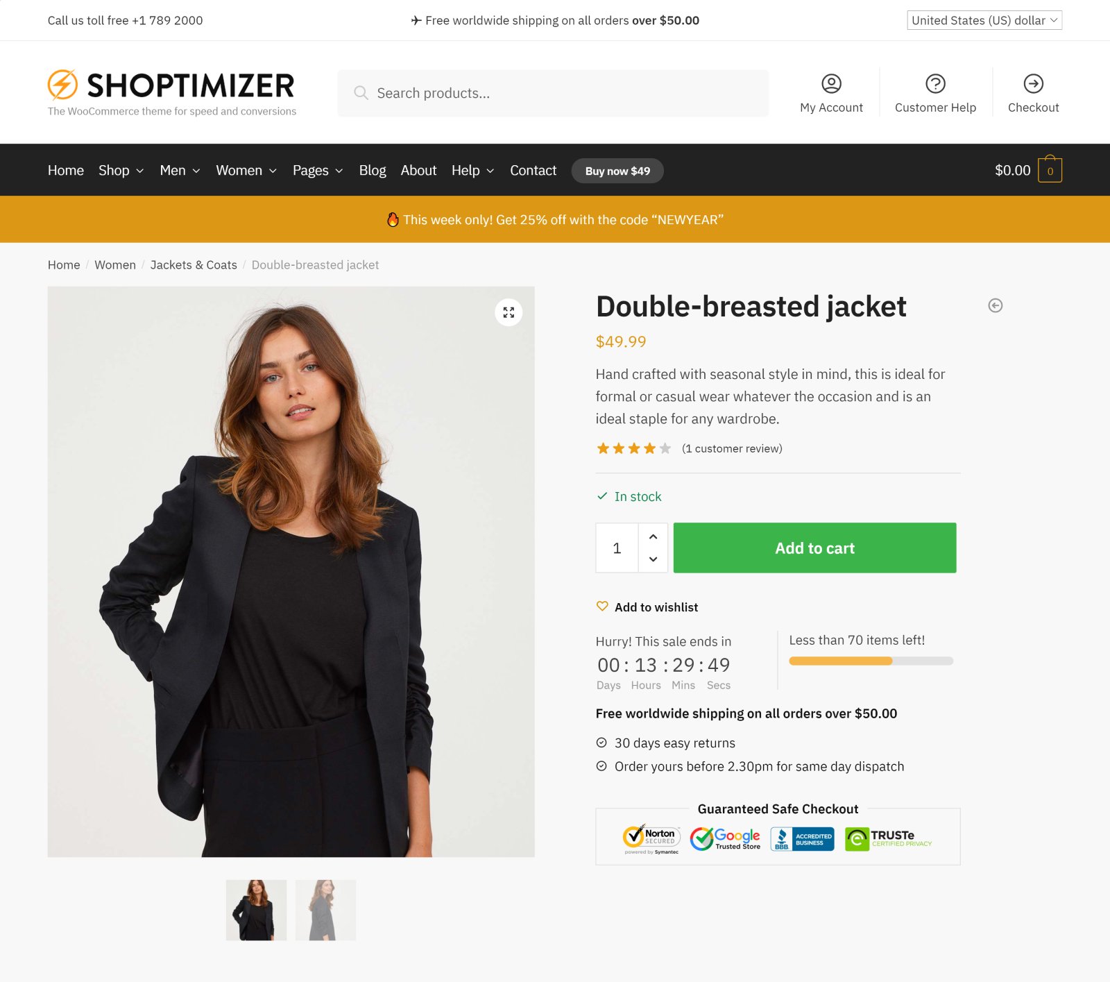 Shoptimizer Product Page