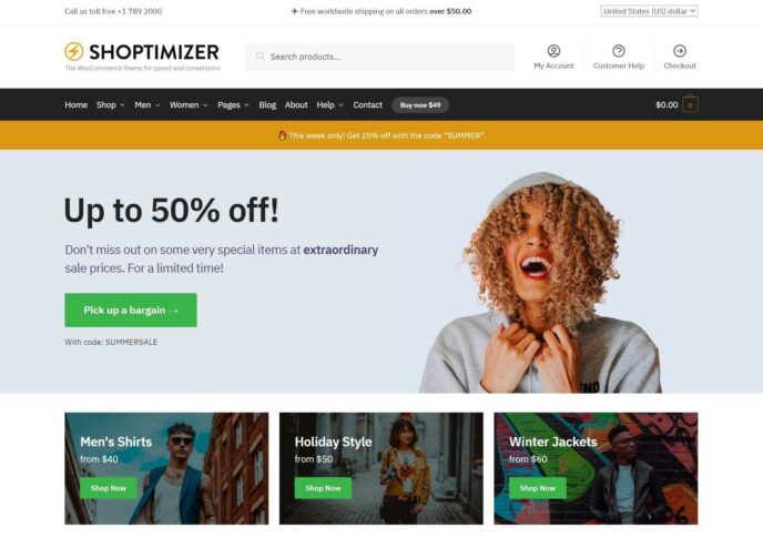 Shoptimizer WordPress ecommerce theme