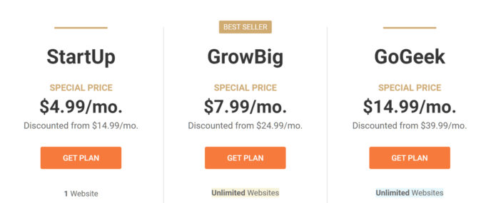 SiteGround Pricing