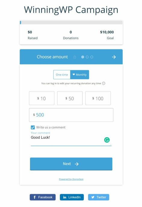 Donorbox Form