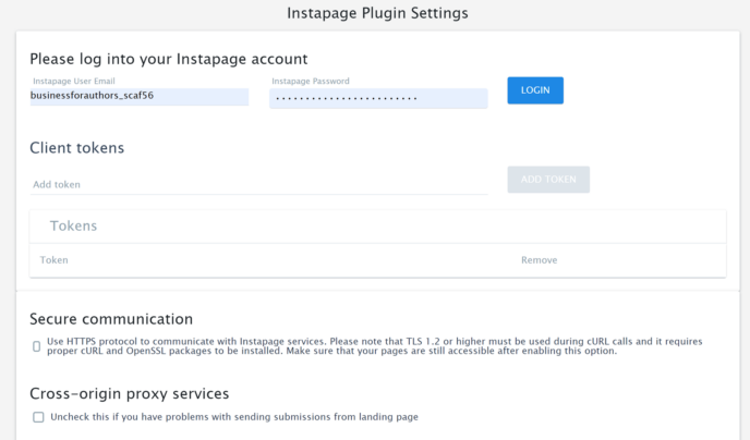 Instapage vs Thrive Themes Architect: Instapage plugin settings