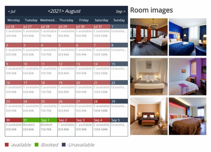 Booking calendar, Appointment Booking System