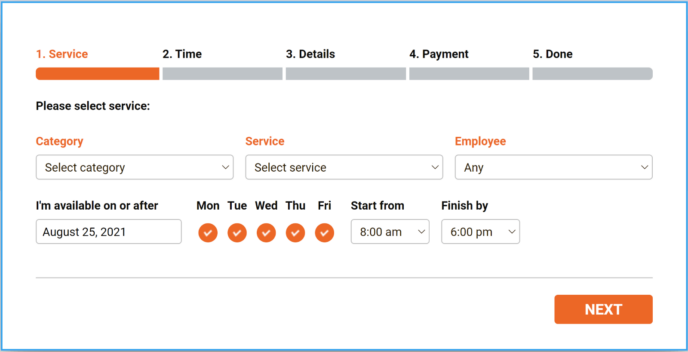 Bookly Booking Form