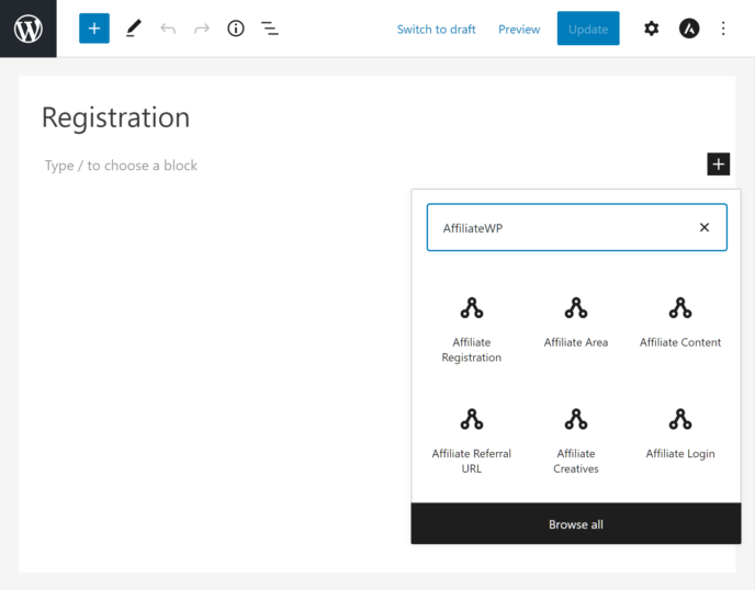 AffiliateWP Blocks