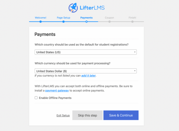 LifterLMS currency settings
