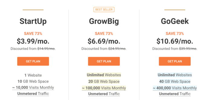 SiteGround Plans