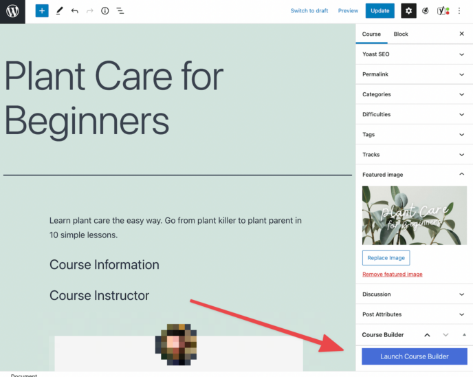 Launch the course builder