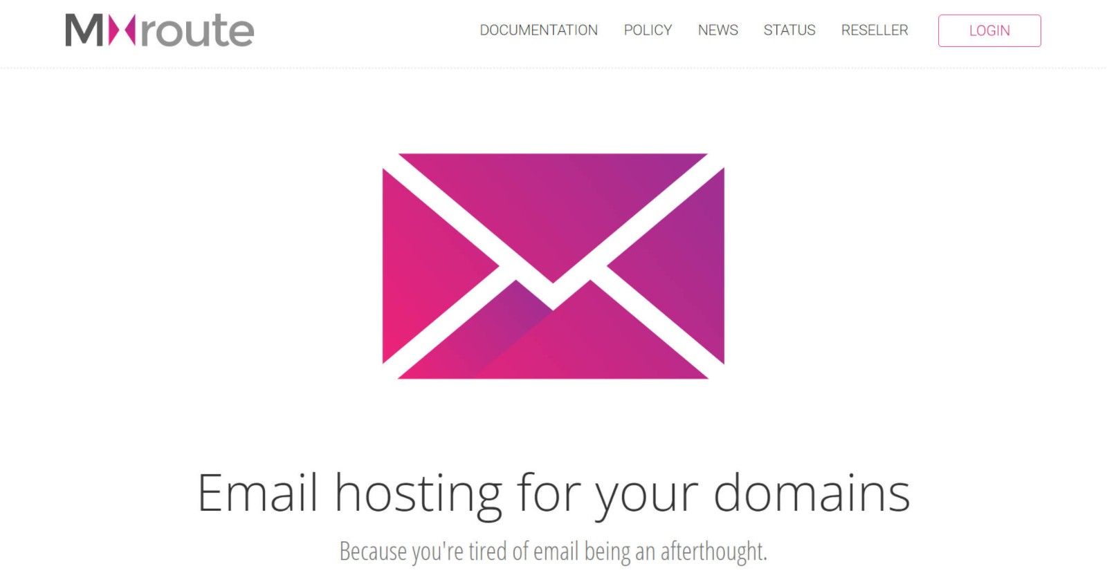 MXroute email hosting.
