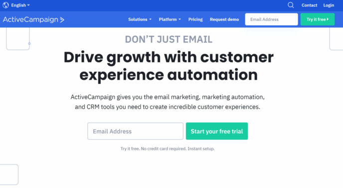 Best email marketing services: ActiveCampaign homepage