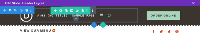 Divi Builder header editing