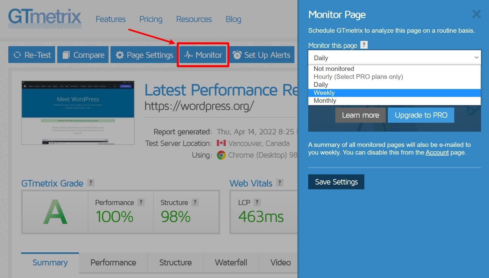 GTmetrix  Updates and web performance insights