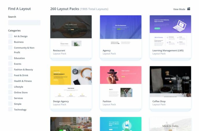 Divi Layout Library