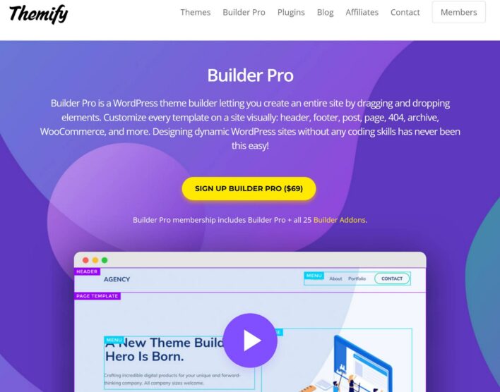 The Builder Pro product page