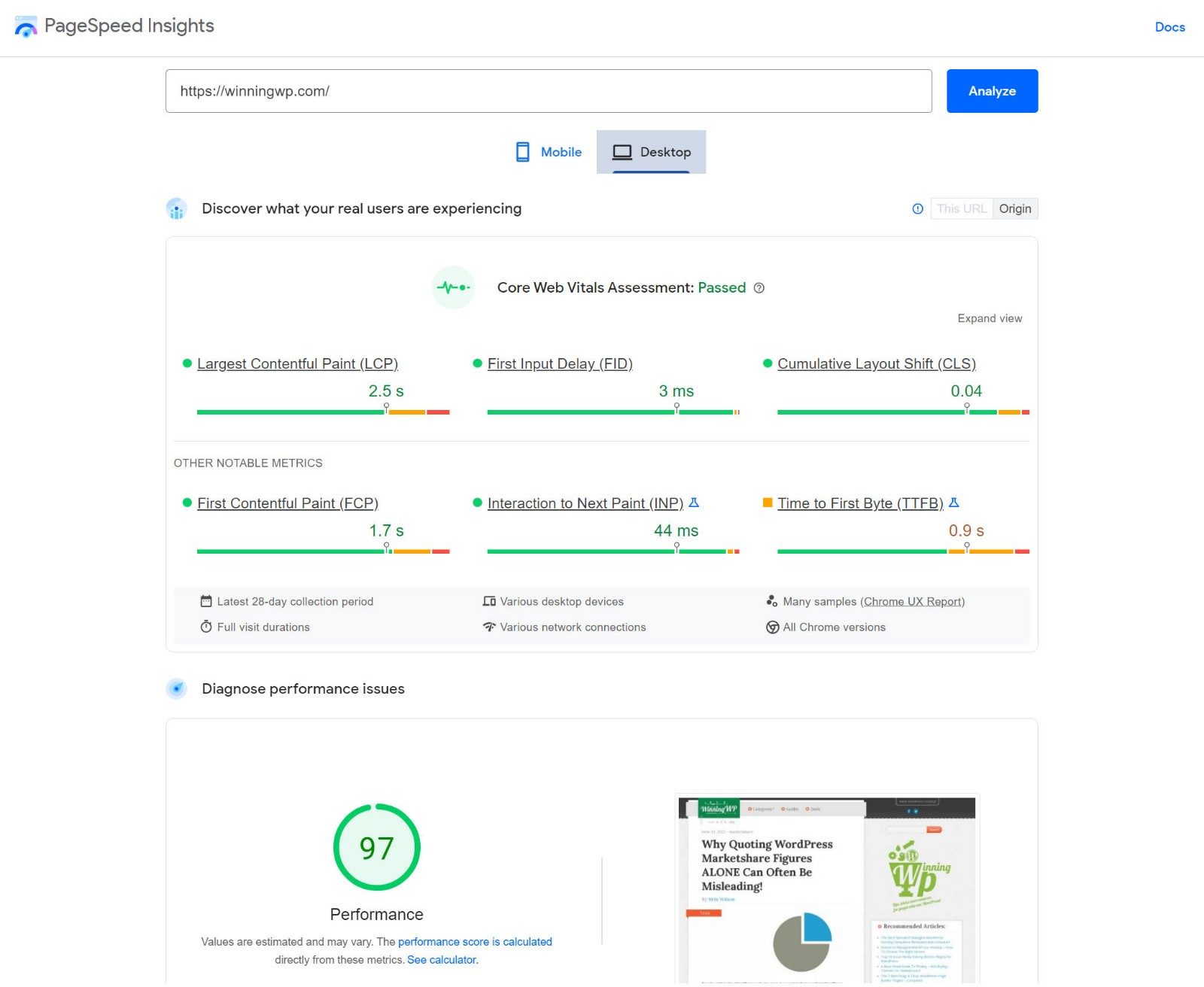 Can You Actually Trust 'Performance Grade' Scores On Pingdom, GTMetrix,  Google Page Speed Insights etc.? - WPX Blog: Premium WordPress Hosting + 5  Star Customer Support