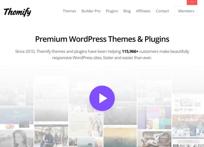The Themify homepage