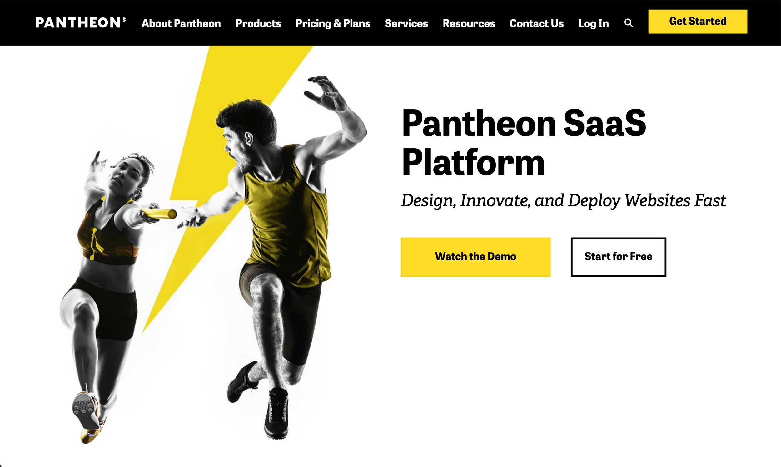 Pantheon Homepage Screenshot