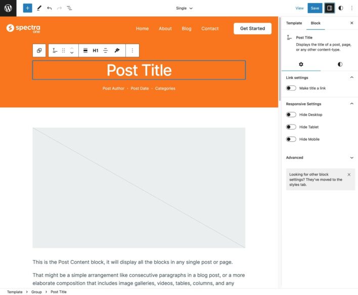 How to customize the single post template